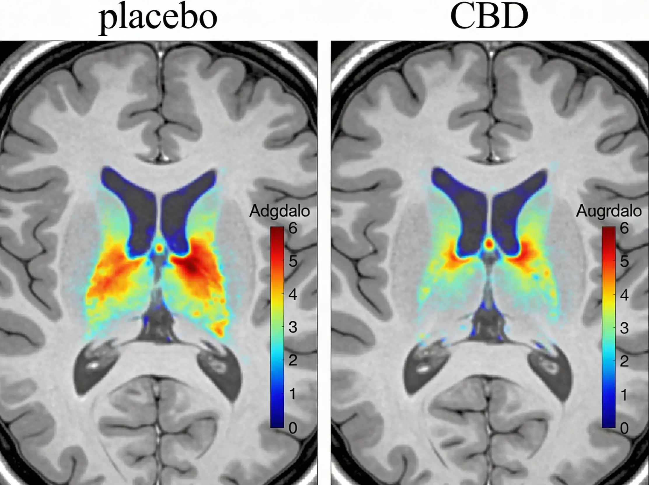 IRM cérébrale illustrant l'effet du CBD